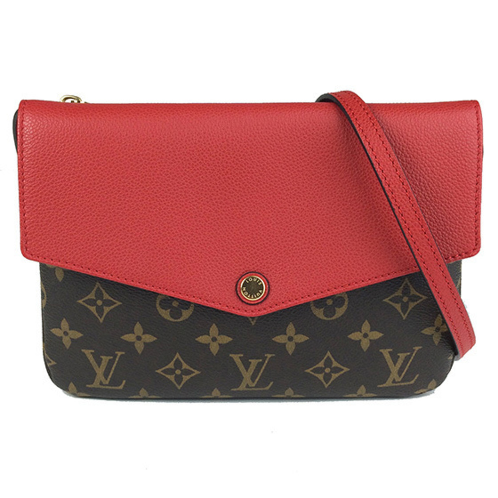 Louis Vuittonn Monogram Twice Threes Crossbody Shoulder Bag